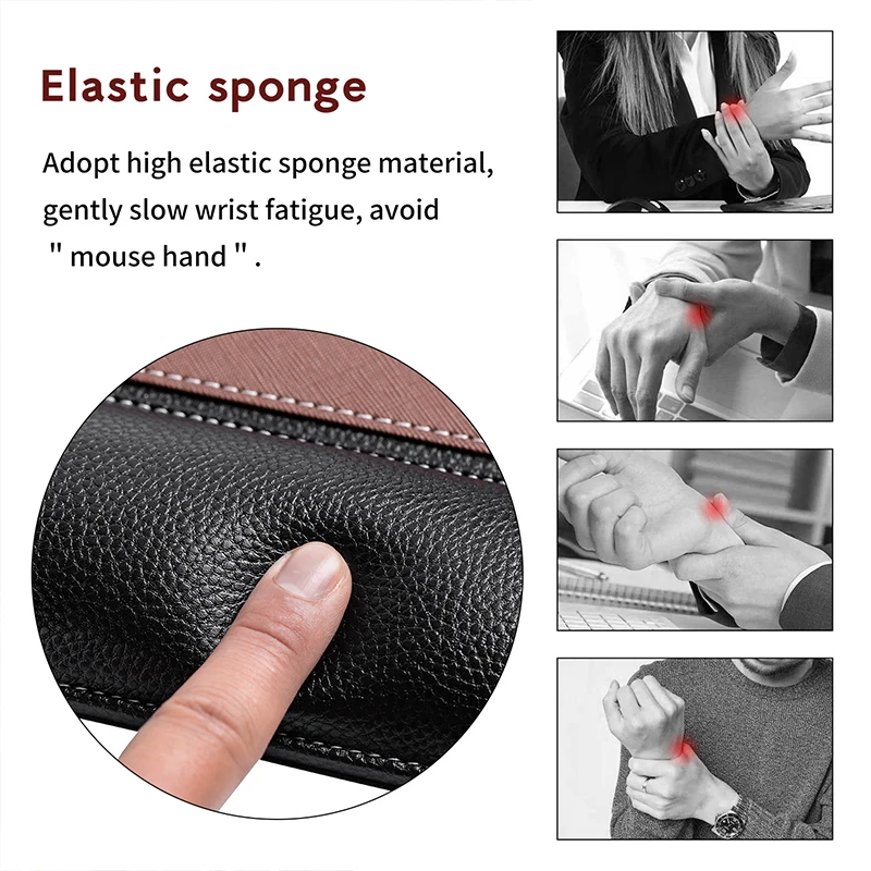 คุณภาพสูง Ergonomic Mouse Pad Pad Pu WRIST REST Anti-SLIP แผ่นรองเม้าส์คอมพิวเตอร์ Mousepad สําหรับ Office PC gamer