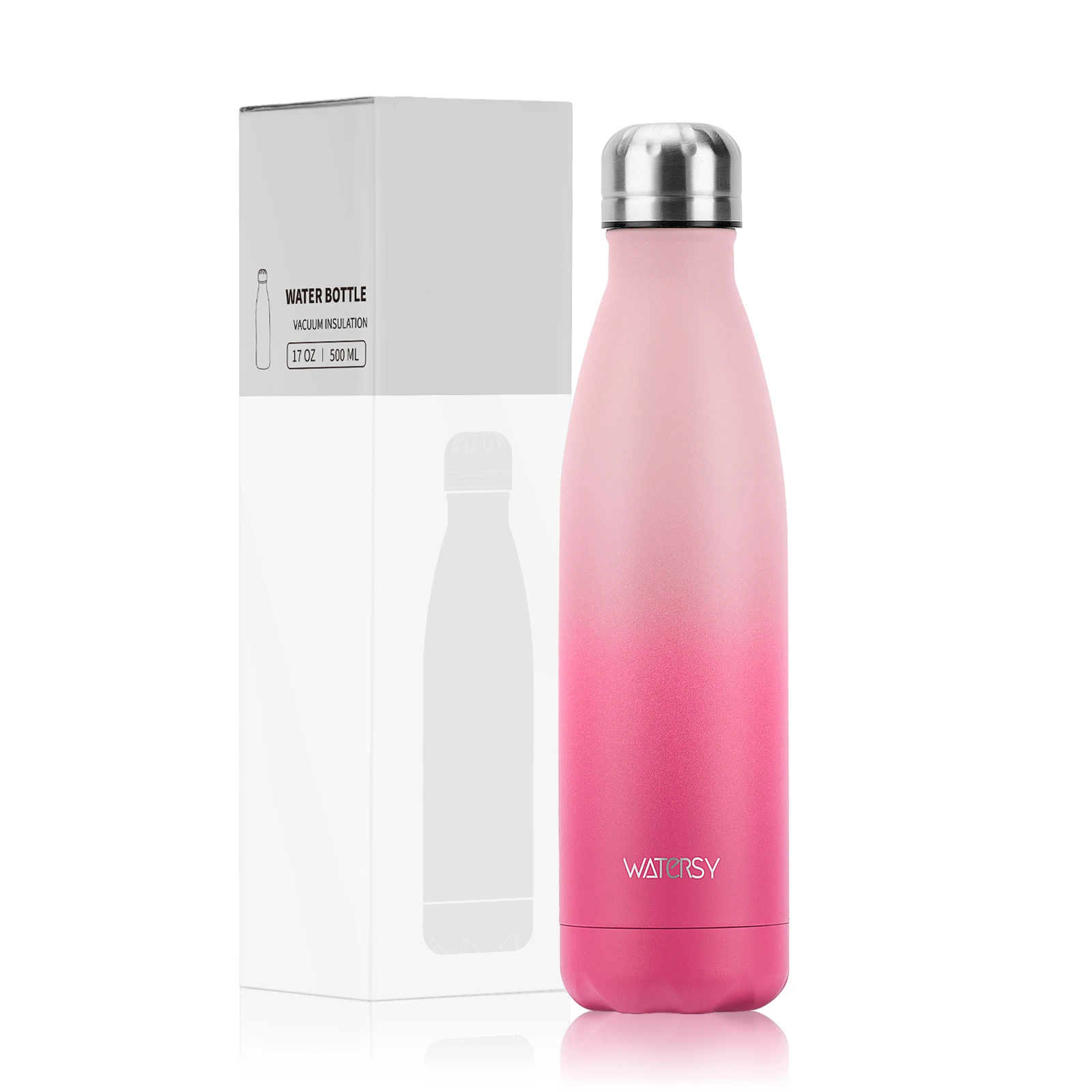 WATERSY 500ml Insulated Water Bottle, Stainless Steel Thermal Leakproof Flask, BPA-Free Double Walled Vacuum Bottle For_maomaolike.com