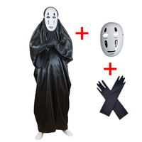 No Face Peple Cosplay Costume Halloween Anime Carnival Party Adult Clothing Including Mask Gloves