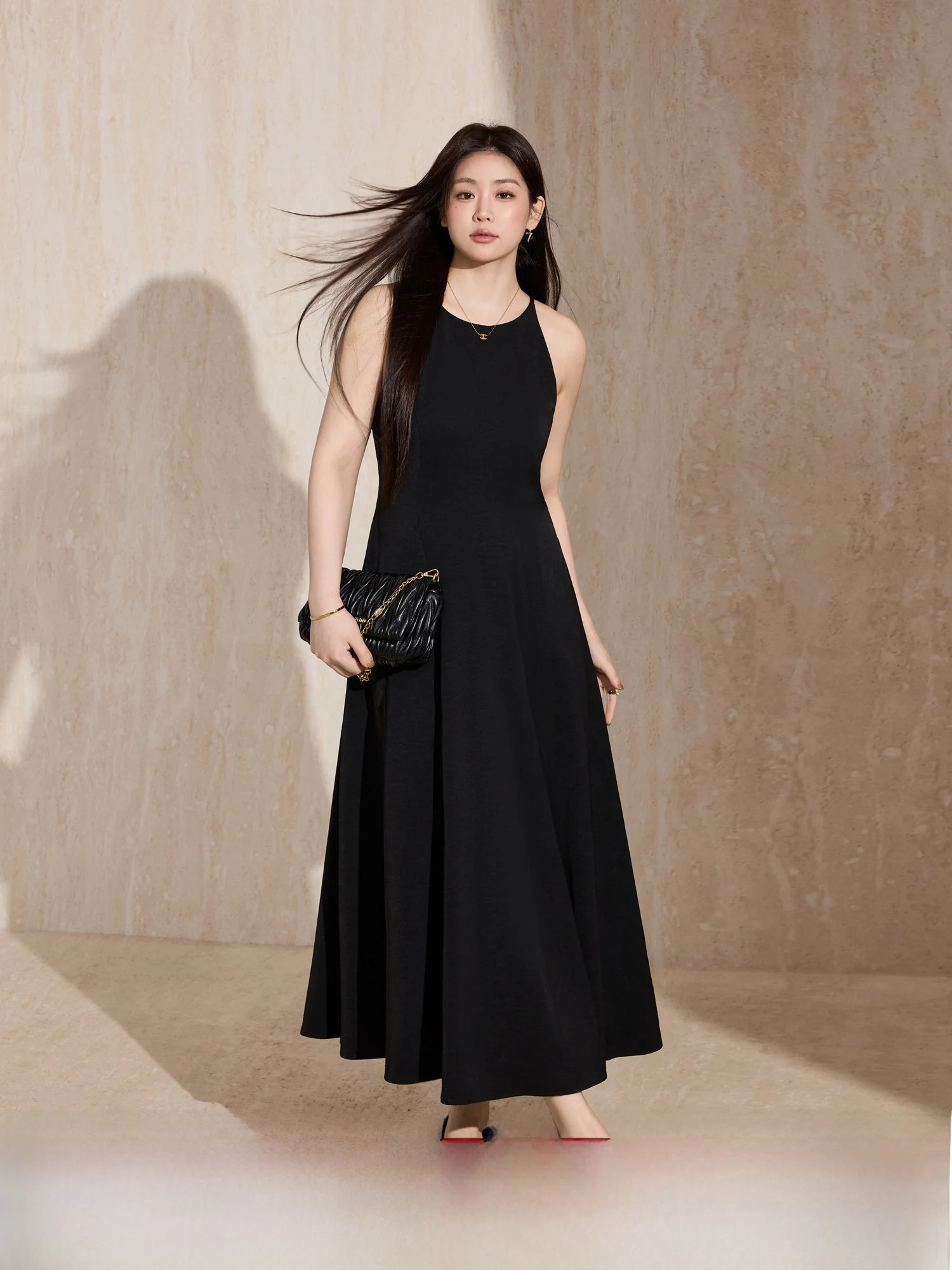 

Blue Language Large Size High-Defn Tee-Dimensional Tailoring Gold Proportion Hanging Ne Vest Dr Spring Inner Lon...