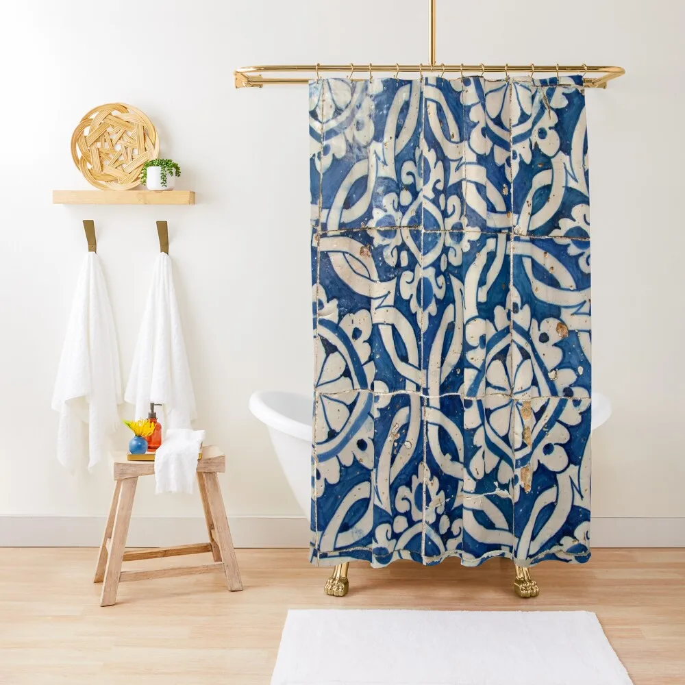 

Vintage portuguese azulejo Shower Curtain Set For Bathroom Shower Sets For Bathroom Anime Shower Curtain