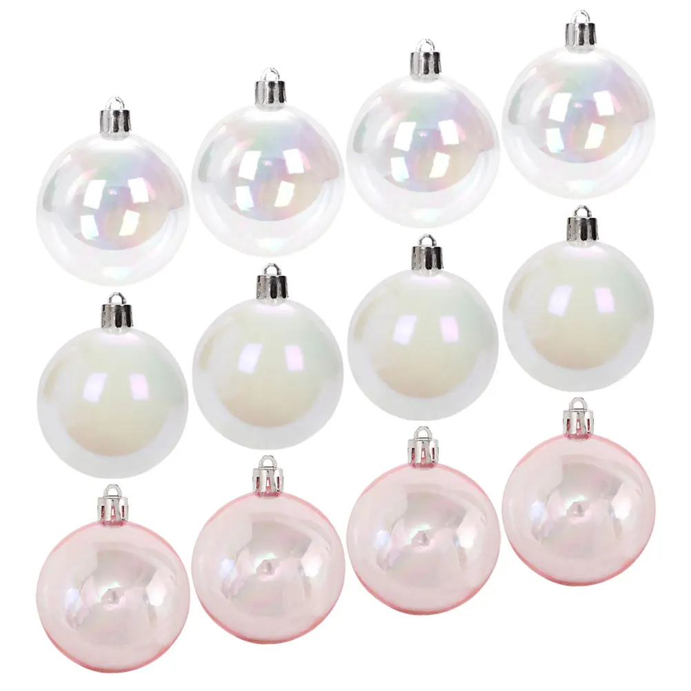 

12 Pcs Ball Decoration Pendant Hanging Christmas Balls Ornaments for Tree Bauble Plastic Craft