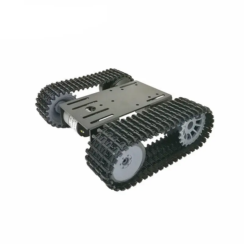 Robot Tank Tracked Chassis Metal Double‑Layer Panel Smart Car Platform For Arduino STEM Education Robotics Tracked Vehicle Kit