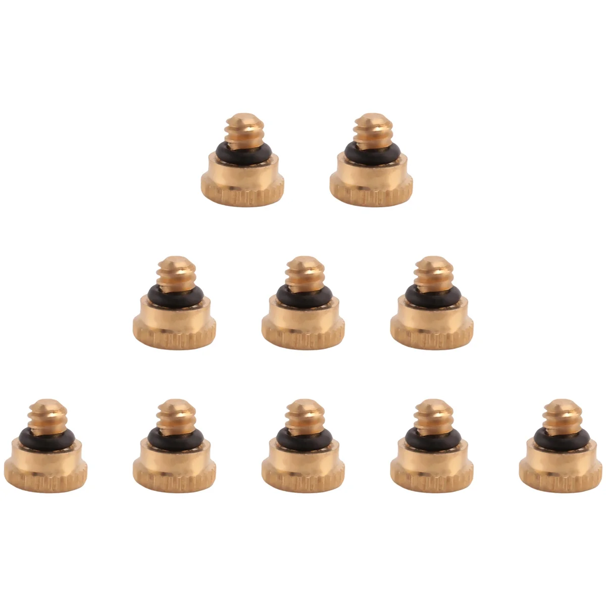 10PCS 10/24 Screw Thread Brass Misting Nozzle Plug Low Pressure Atomizing Mist Nozzle for Outdoor Cooling System