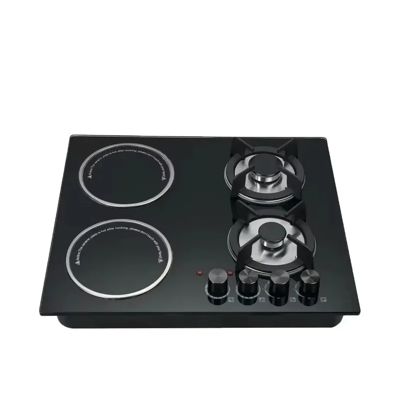 for Gas Stove Multi-head 2 Burner Gas 2 Electric Cooktop Dual Fuel Natural LPG Cross-border Export Kitchen Appliance