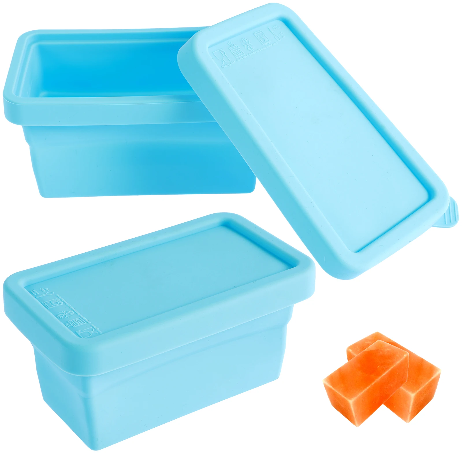 

Silicone Freezer Molds With Lids Soup Freezer Ice Cube Tray Food Freezer Trays Container for Storing Freezing Soup, Broth, Sauce