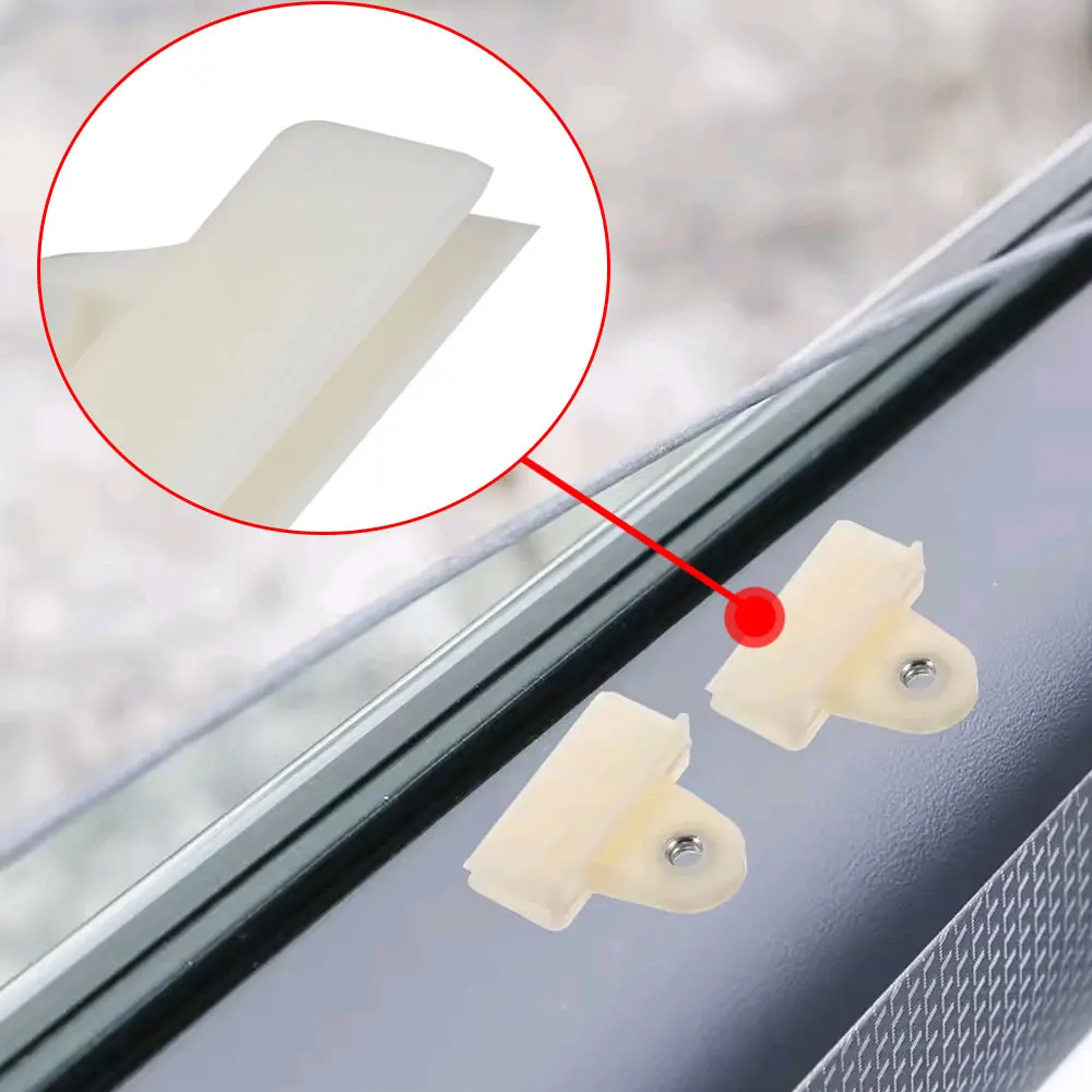 Conector deslizante de cristal para coche, Clip de retención de ventana, regulador de canal de puerta para camioneta Nissan D21 Frontier UTE 1987-1995, 2 uds.