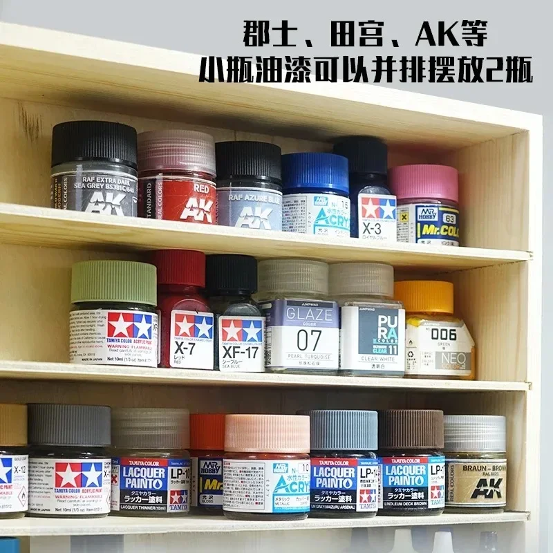 

Border Model BD0008 Storage Rack for Tamiya Paints Wooden Tools Storage Box Pigment Shelf for Model Building Tools Christmas