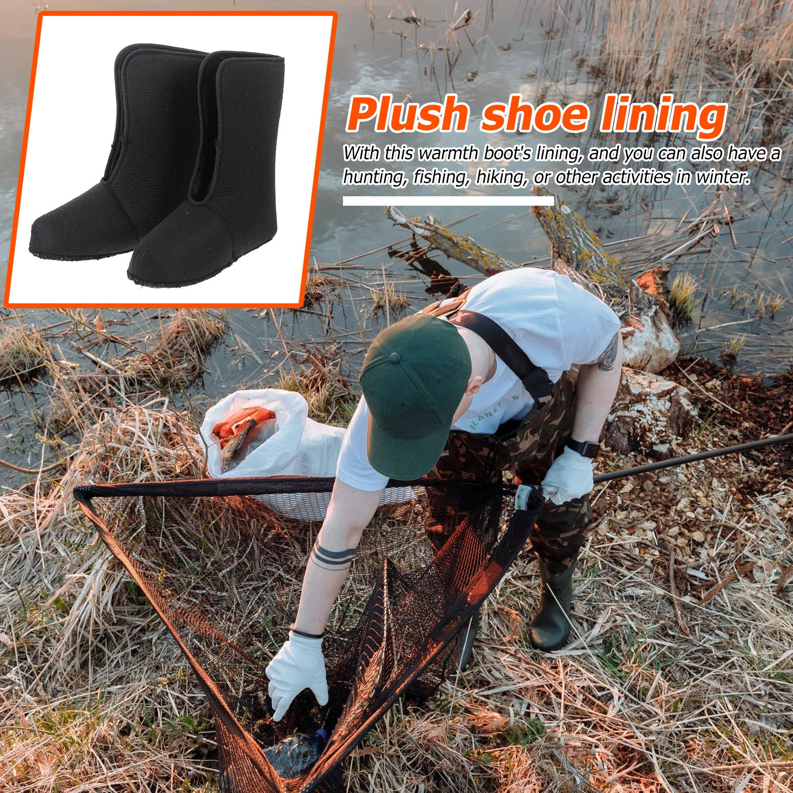 

1 Pair Hunting Shoes Lining Cover Boot Winter Accessories Comfortable Lightweight Warmth Inner Cover For Fishing Hiking Outdoor