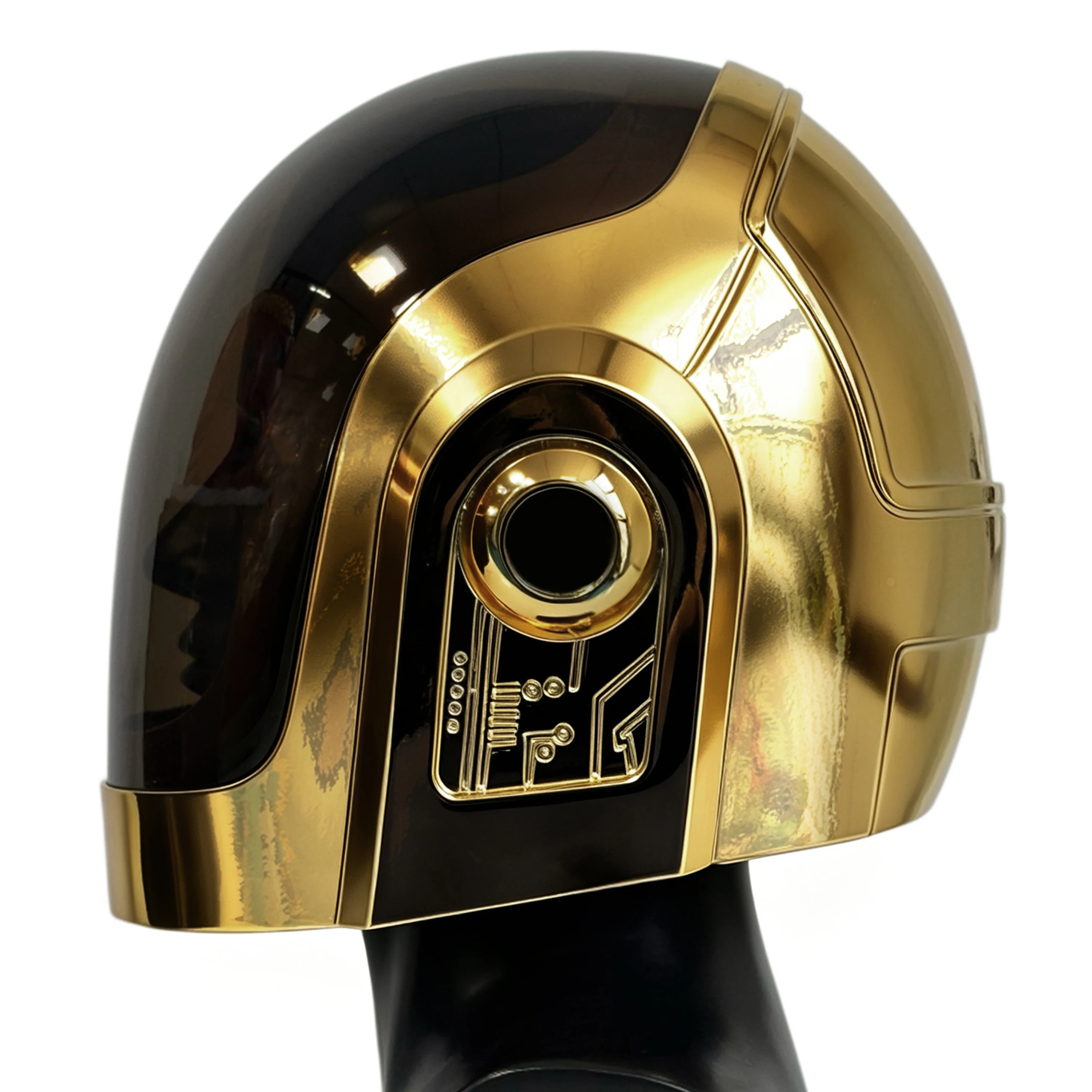 Daft Punk Helmet Gold Black Full Face Cosplay Mask Unisex Adult Size Halloween Music Festival Rave Party Costume Prop