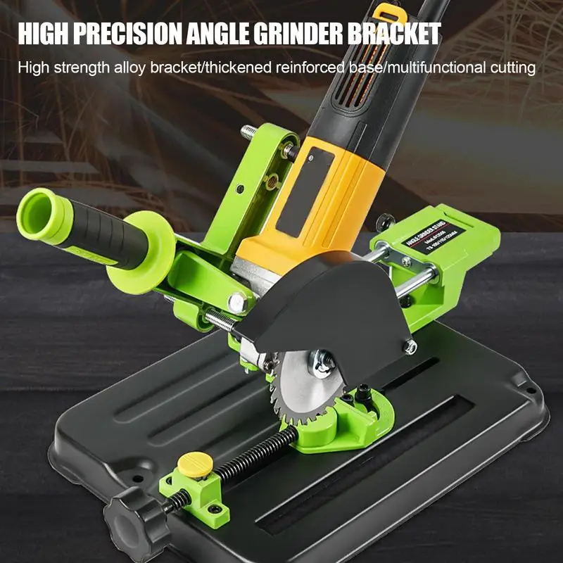 Angle Grinder Stand Base Heat-resistant Angle Grinder Fixing Holder Rustproof Cutting Machine Pull Rod Thicken Base Adjustable