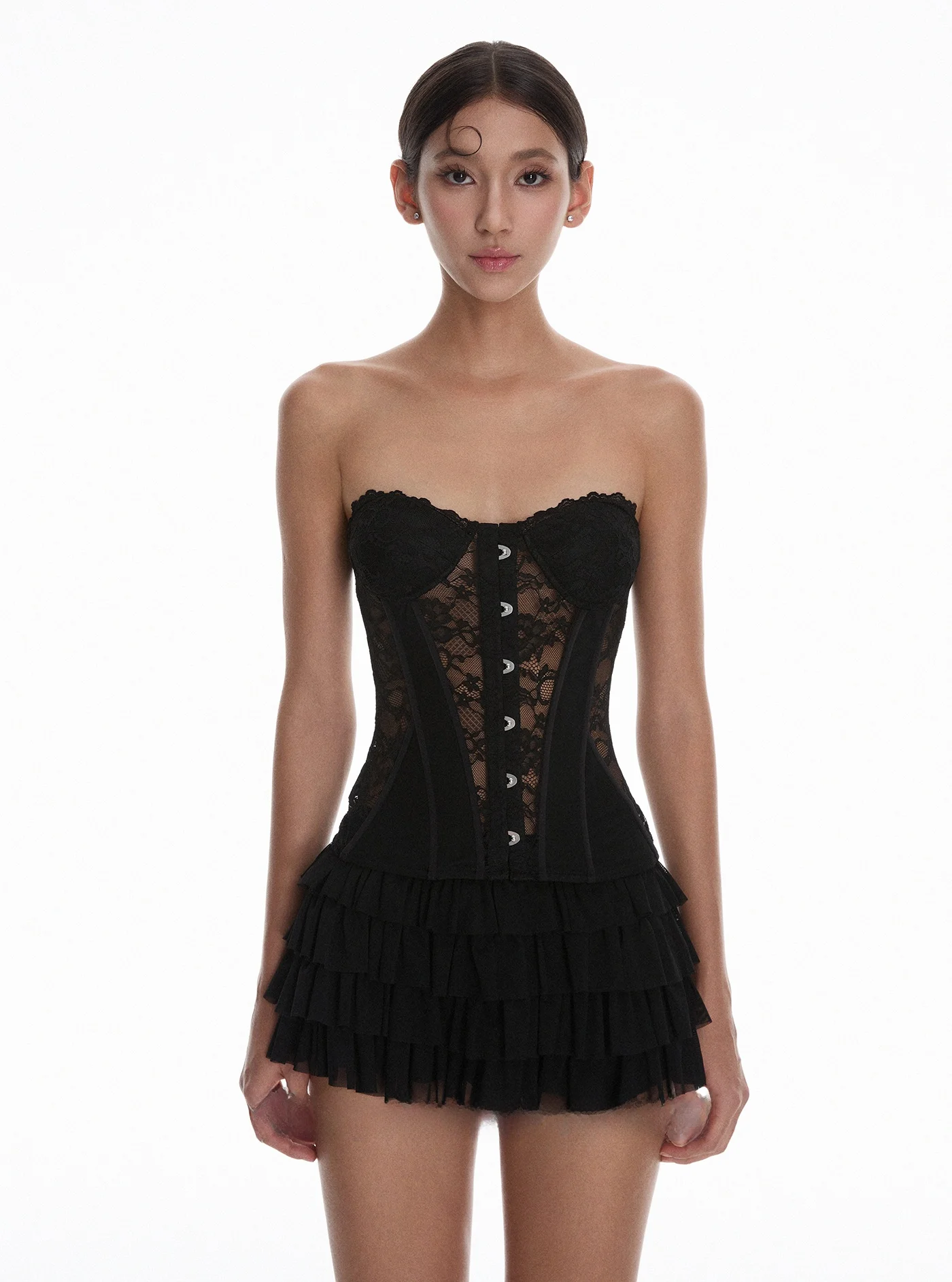 

Комплект из двух предметов: кружевная юбка и топ с завышенной талией Pure Desire Spicy Girl Sle Lotus для подростков