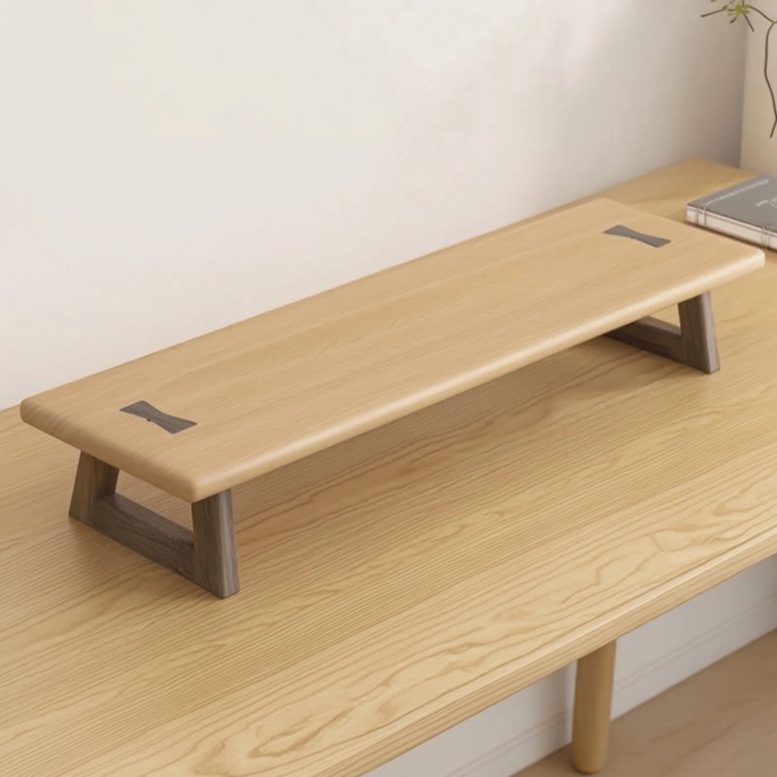 Monitor Stand with Wooden Legs Minimalist Monitor Riser Computer Stand Stylish Furniture Sturdy for Office Workers, Workspace