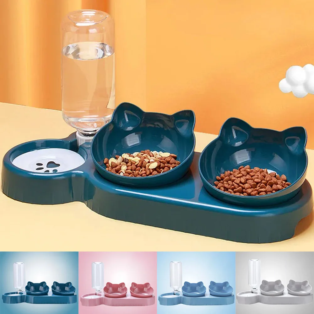 

Pet SuppliesElevated Bowls for Cats and DogsDurable Double Cat and Dog Bowl FeedersElevated Cat Feeding and Drinking Supplies