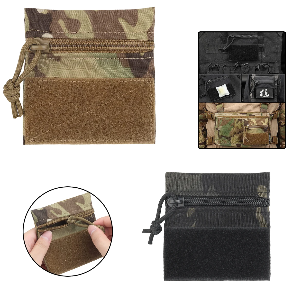 

Chest Driller Hanging Pouch Tactical Wallet Small Candy Pouch Coin Key Headphone Storage MK3 MK4 Vest Accessories