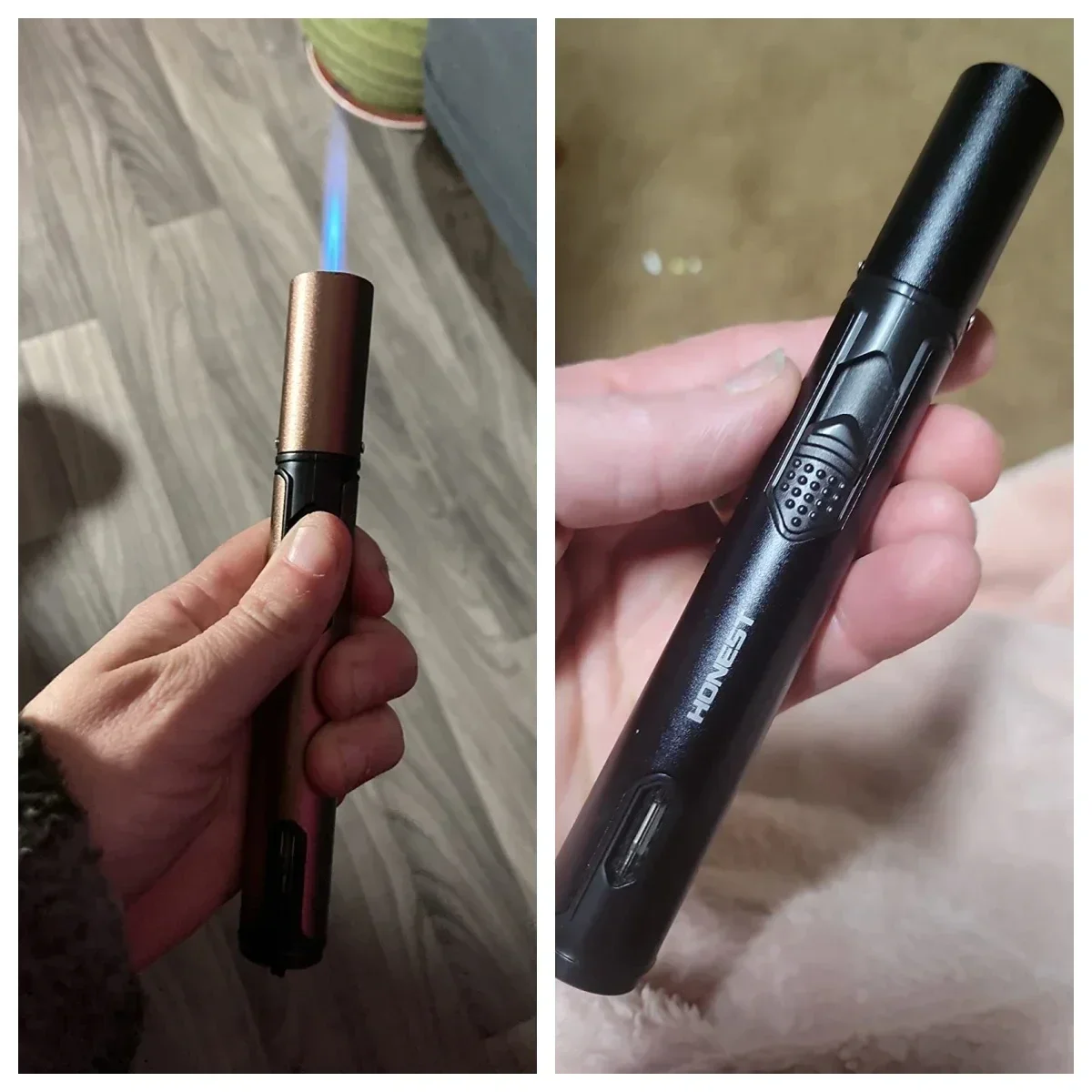 HOT HONEST Metal Torch Windproof Lighter Refillable Pen Lighter Jet Flame Butane Lighter Kitchen BBQ Candle Camping Men's Gadget - Image 6