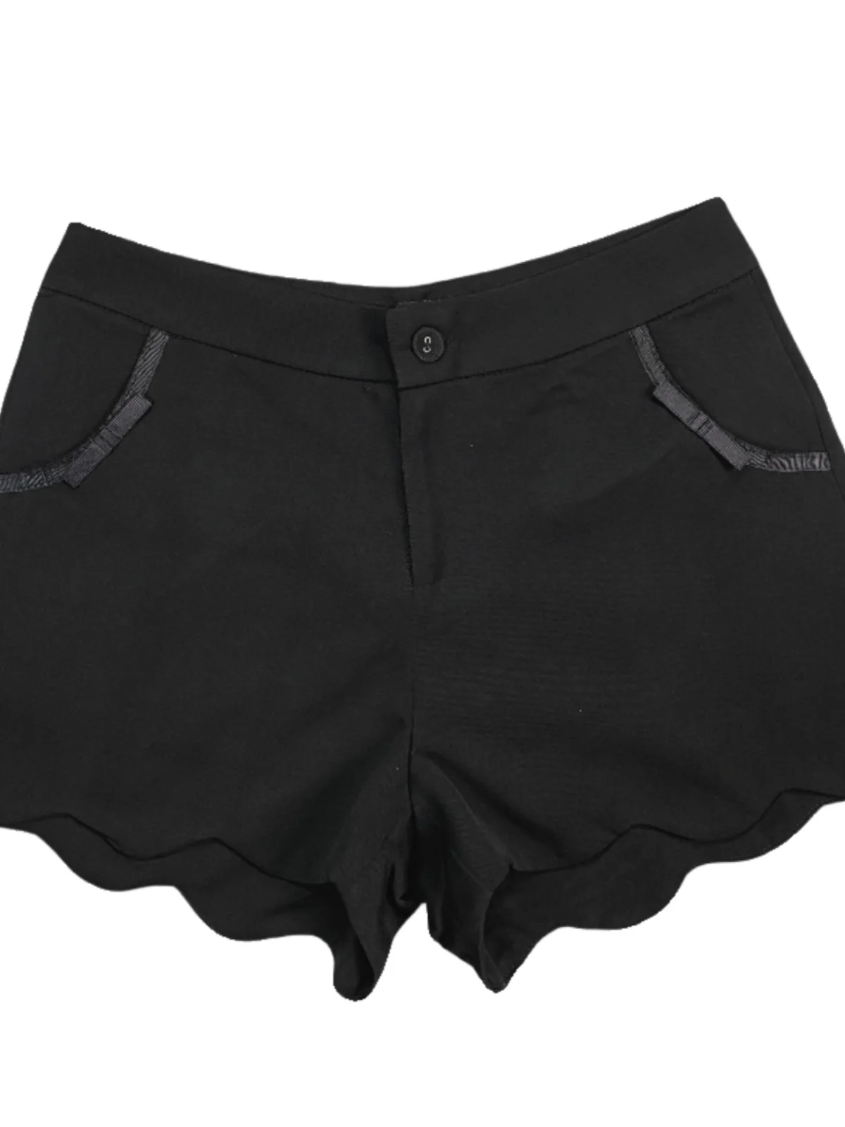 Plones informs nes de un botón a la moda B026, ropa de mujer, plones cortos con borde Floral, prendas de vesti...