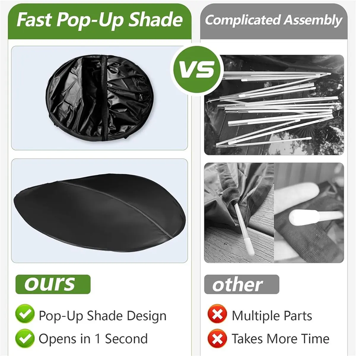 A56K Adjustable Cubicle Desk Shade,Blocks Light and Visual Distractions,Extra-Large Portable Shade
