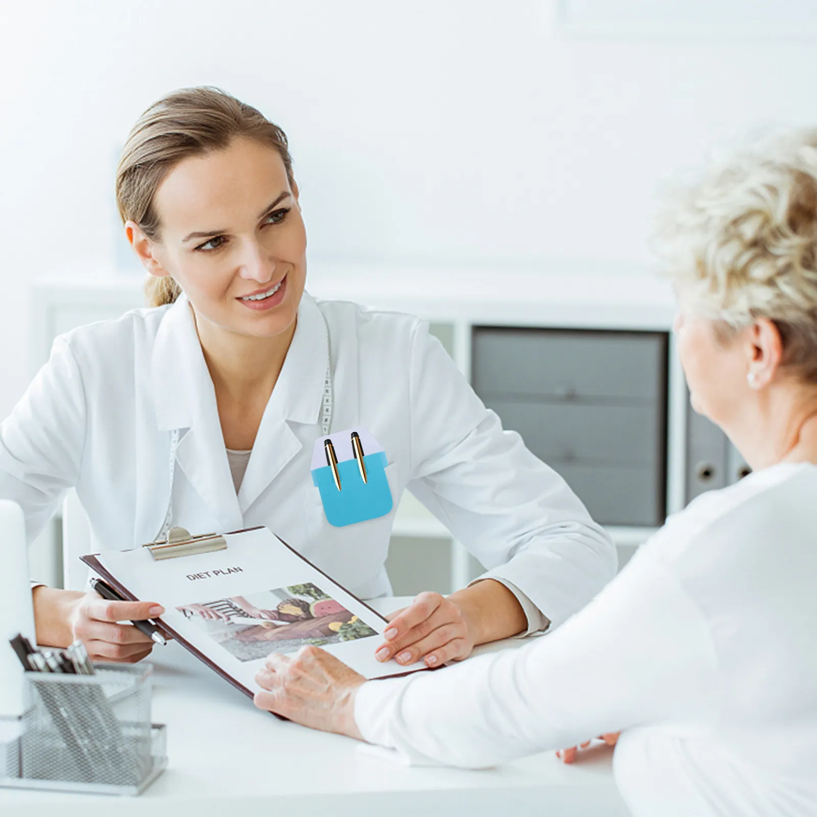 

12Pcs PVC Pen Bag Premium Portable Stationery Organizer Leak-Proof Pens Storage Pouch for Office School Nurses Doctor Use