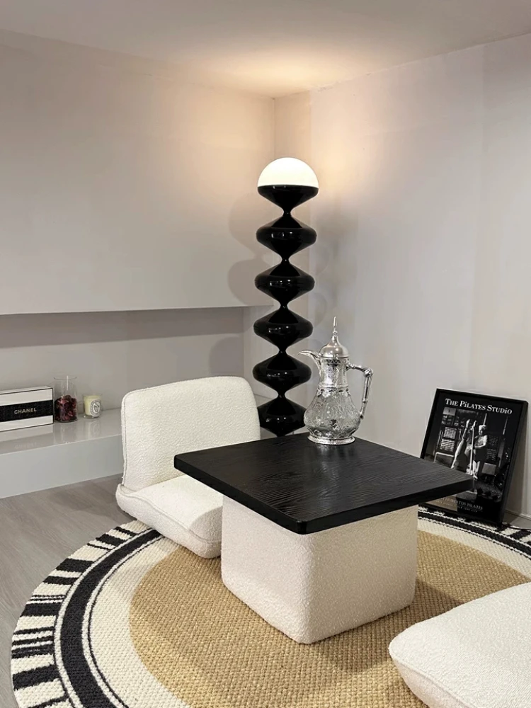 Nordic geometric shaped gourd floor lamp, medieval creamy atmosphere floor lamp, dining room living room bedroom floor lamp
