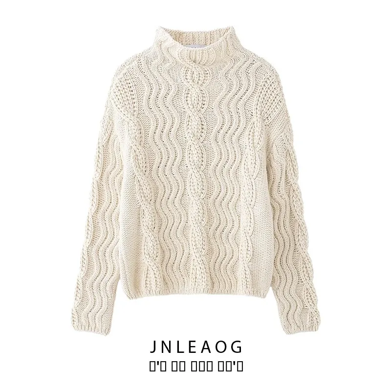 

Модный вязаный жакет в стиле Фейр-айл JNLEAOG, женский, осенний, новый, свободного кроя, длинный, из полиэфирного волокна, теплый.