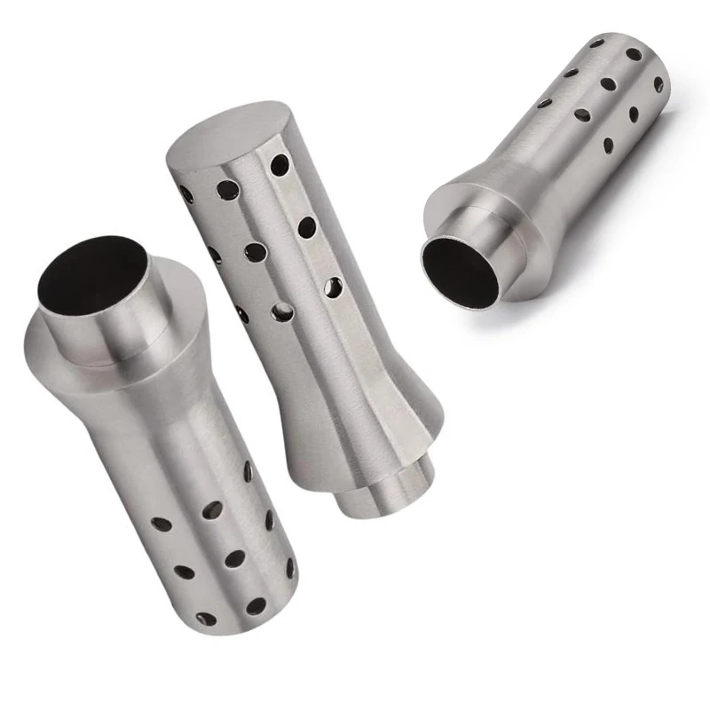1PCS NEW Stainless steel General Purpose 51mm Motorcycle Parts M3 Dual Backpressure Universal Muffler Dual-circuit Muffler Plug