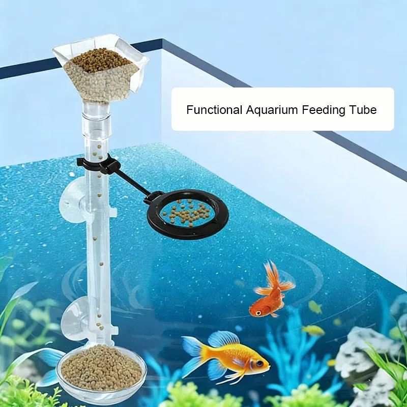 Scalable Aquarium Feeder Tube Set Dish Transparent Fish Tank Shrimp Food Feeder Bowl Aquarium Feeding Accessories Shrimp