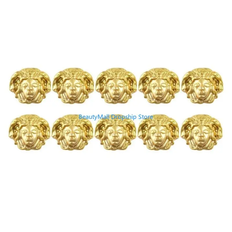 40JD المصري فرعون الأظافر ديكورات الفنية Cleopatra Art Art Charms حزمة 10