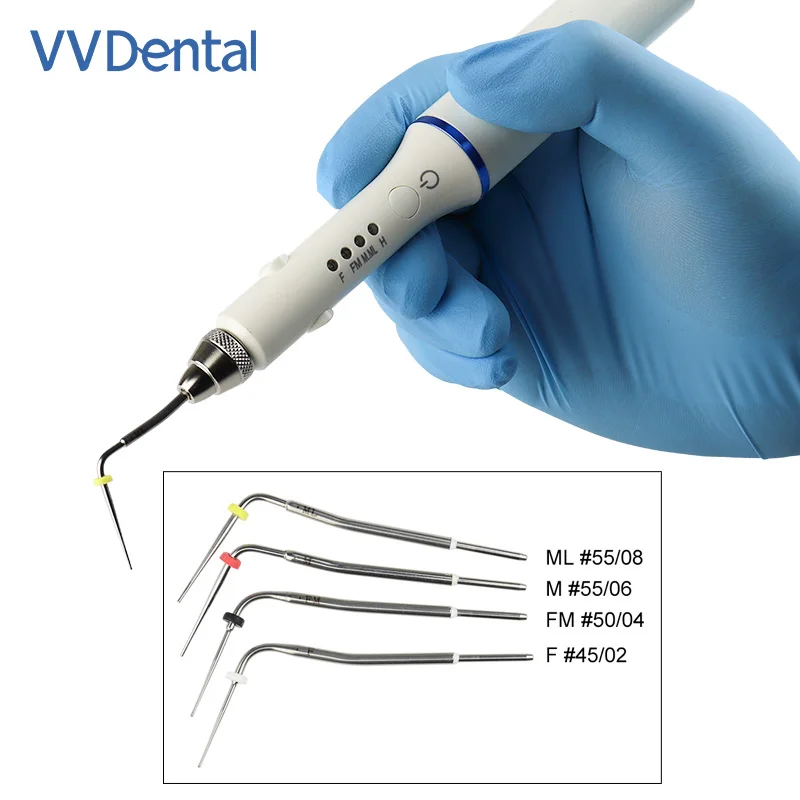 

Dental Cordless Gutta Percha Tool Root Canal Filling Obturation Pen with 4* Tips 3 Second Heating Dental Gutta-percha Cutter