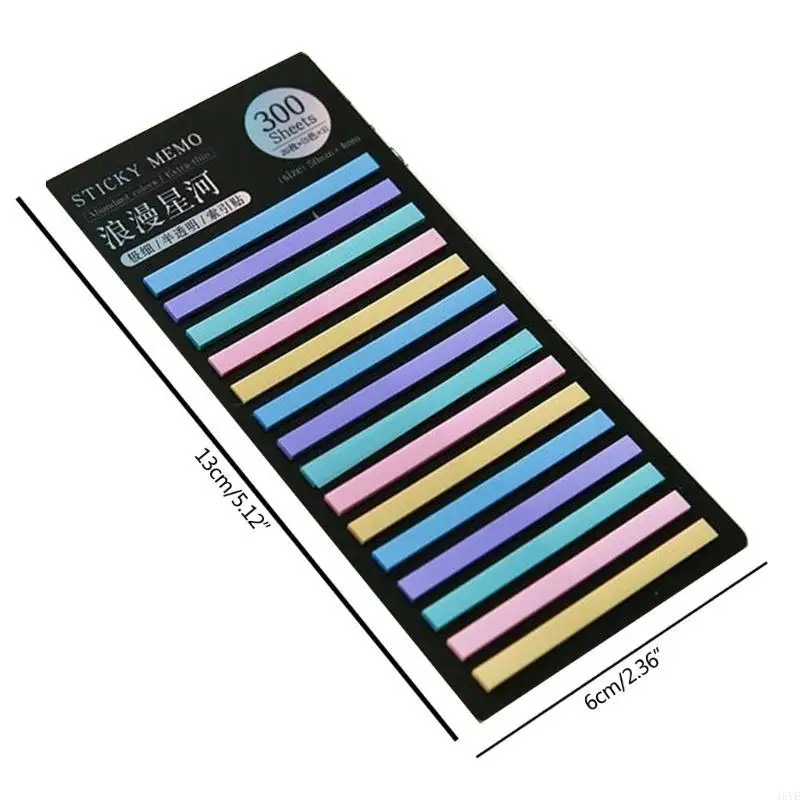 300pcs 끈적 끈적한 색인 탭 슬림 마커 반투명 페이지 탭 분류 파일 게시물 탭 슬림 스티커를위한 책 마커