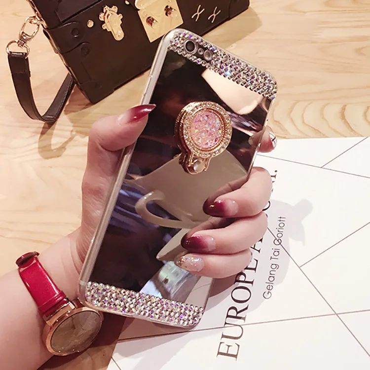 Luxury Diamond Case For Xiaomi Mi 13 Lite 12T Redmi Note 12 Pro 11S 11 Lite 10T Cover Rhinestone Glitter Soft TPU Mirror Shell
