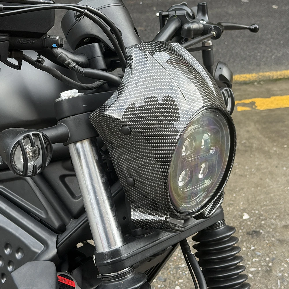 Motorcycle Black Front Headlight Fairing Windshield For Honda CM300 CM500 CM 500 300 2020 2021 2022 2023 2024 2025 2026