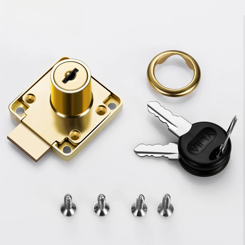 Extended Cylinder Drawer Lock Hardware Office Computer Desk Cabinet Cupboard Household Furniture Security Locking Fitting