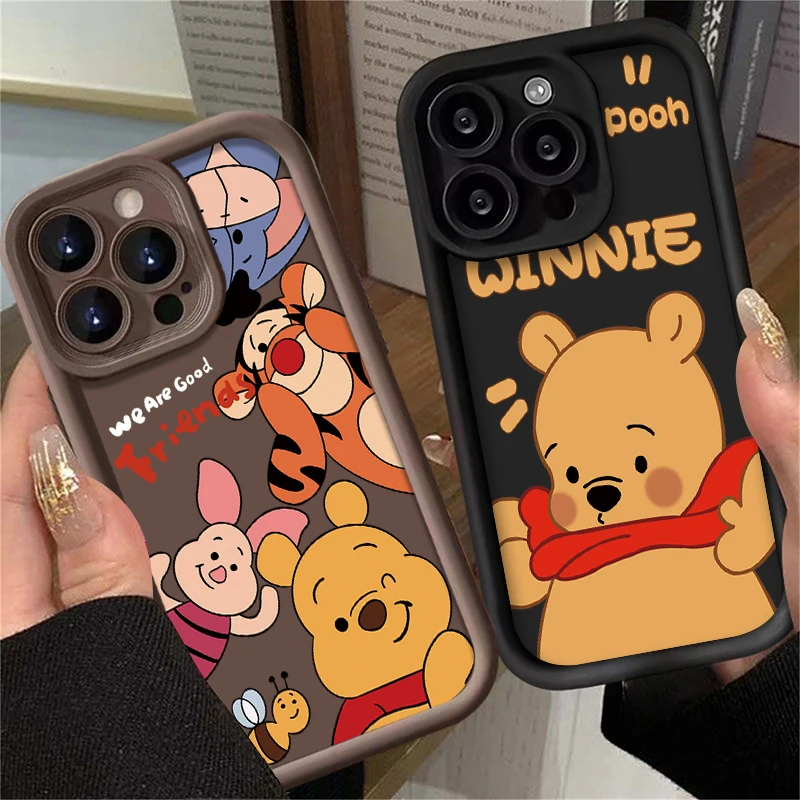 Disney Pooh Bear Phone Case For Xiaomi POCO X6 X5 X4 GT F3 F4 F5 M6 Pro X3 NFC Mi 13T 12T 11T 13 12 11 Lite 5G NE Soft Cover