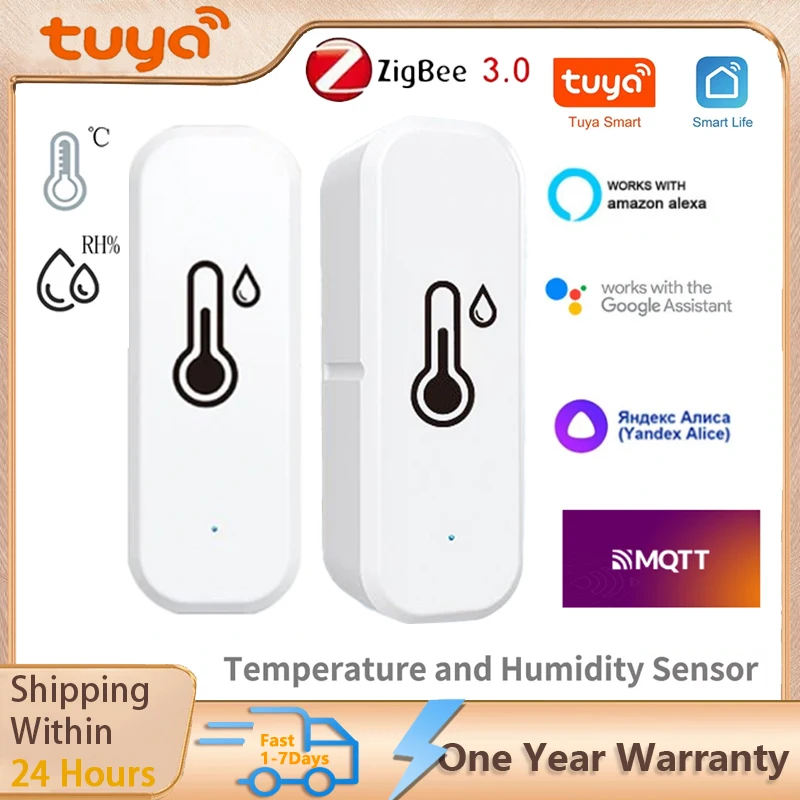 

Tuya Zigbee 3,0 датчик температуры и влажности умный дом Крытый гигрометр приложение мониторинг работает с Google Home SmartLife Alexa