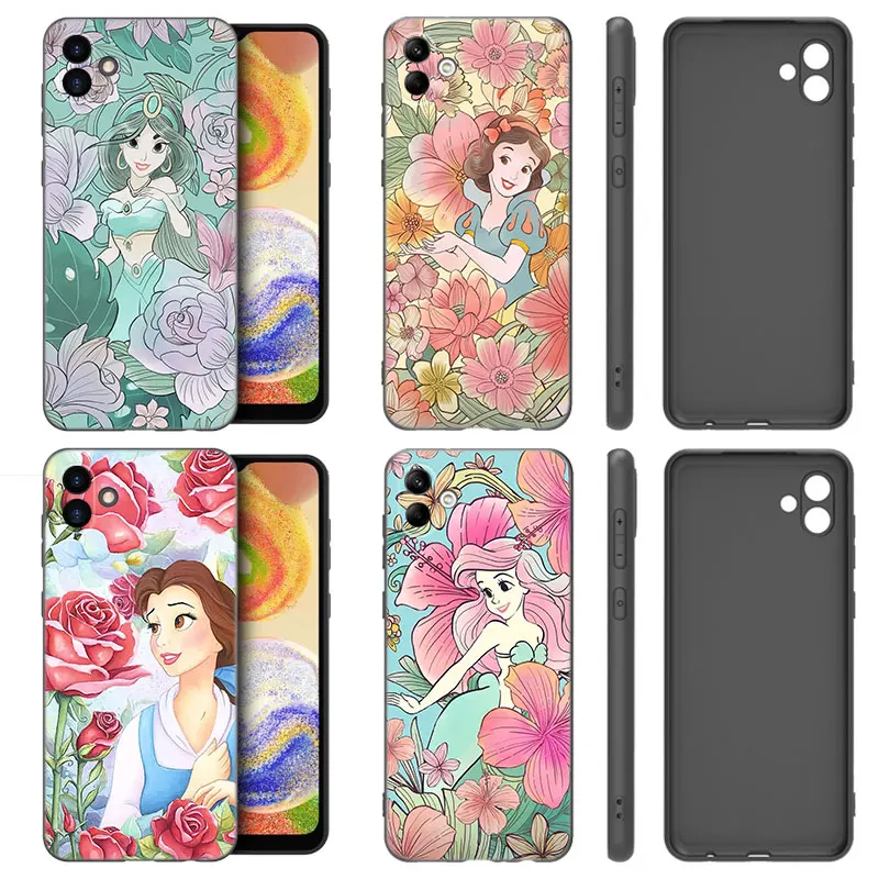 Cinderella Snow White Jasmine Aurora Phone Case For Samsung Galaxy A01 A03 Core A04 E A02 A05 A10 A20 A21 A30 A50 S A6 A8 + A7