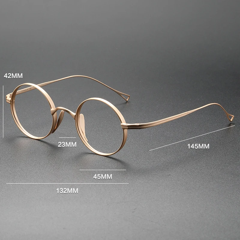 Dsnietp 빈티지 티타늄 독서 안경 남자 라운드 광 변색 안티 블루 라이트 처방 안경 프레임 근시 작은 안경