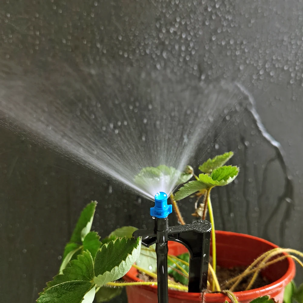 50pcs 90/180/360 Degree Refraction Nozzle Garden Sprinkler Agriculture Irrigation Plant Spray Nozzle for Garden Yard Tree Flower
