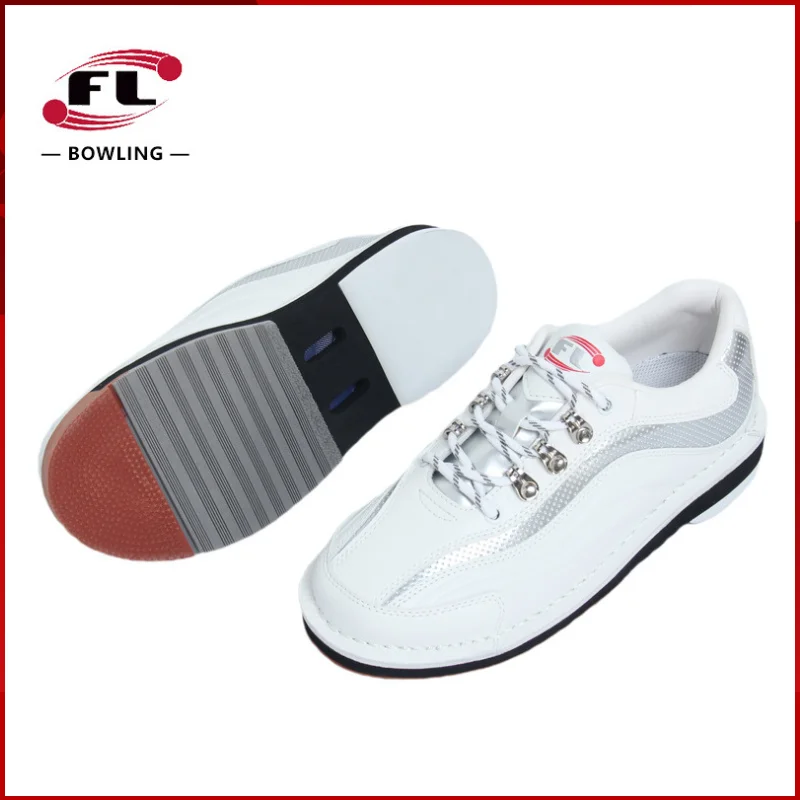 Brand All White Bowling Boots Men Women Soft Upper Comfortable and Durable Bowling Shoes Advanced Version
