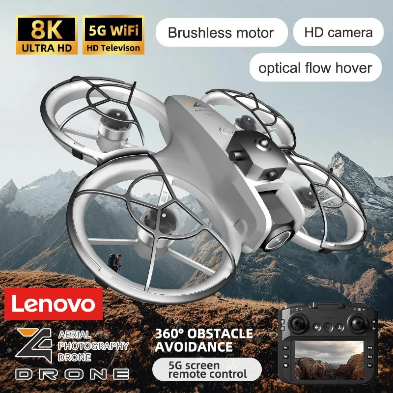 

Lenovo Z4 Mini Drone 5G Remote Control with Screen 8K HD 4K Dual Camera Brushless Positioning Aircraft Quadcopter Toys Gifts