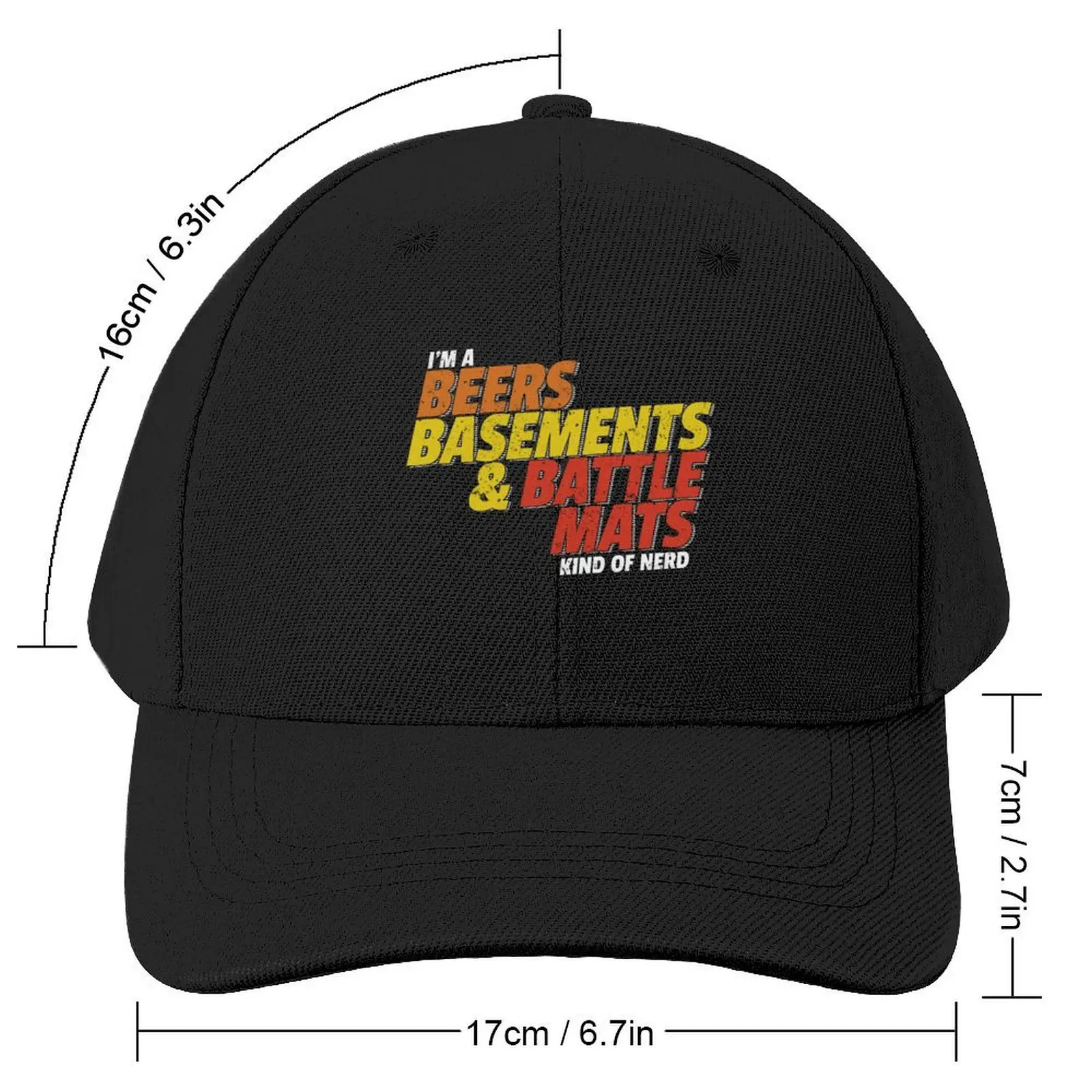 Beer Basements and Battle Mats Kind of Nerd Baseball Cap beach hat Luxury Brand sun hat Anime Trucker Hats For Men Women's