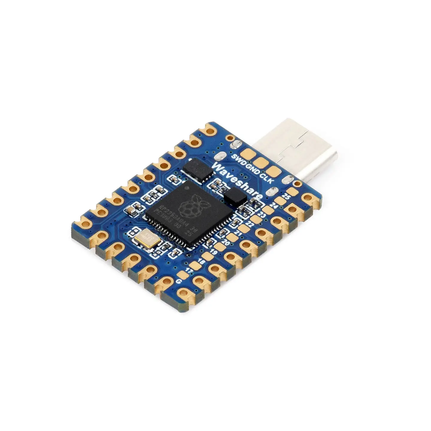 RP2350 Zero Dev Board, 12 Programmable PIO, Half-Hole Design, Full GPIO Breakout, Type-C, MOQ: 2pcs
