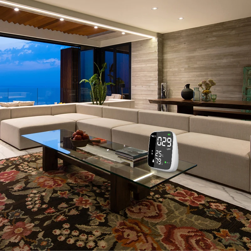 Hoge precisie 3-in-1 digitale PM2.5-meter Lasersensor LED Populaire luchtkwaliteitsdetector Nieuwe kamer Hoog gewaardeerd Thailand Singapore