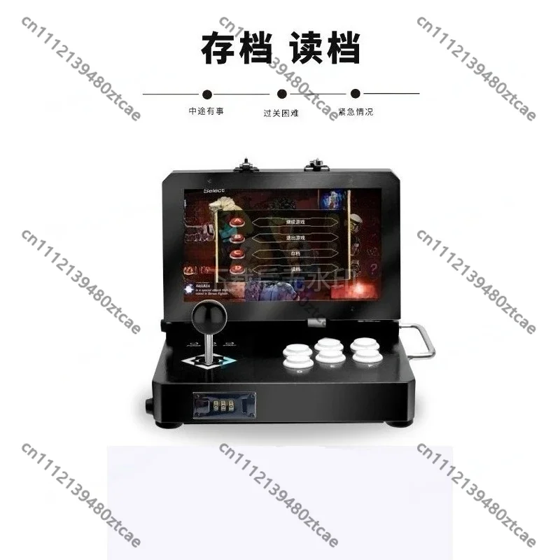 New Dual Screen Arcade Game Console, 2 Player Fighting Joystick, Foldable Portable Coin Operated Game Machine