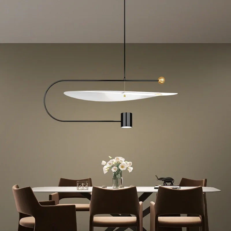 nordic led art pendant lights designer acrilico preto lustre sala de jantar mesa de bar decoracao de casa 01