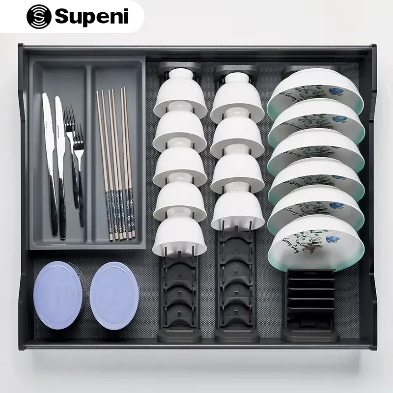 Kitchen Cabinet Dish Rack Simple Storage Shelf Non Folding Organizer for Plates Bowls Cup Holder Stand Space Saving Solution