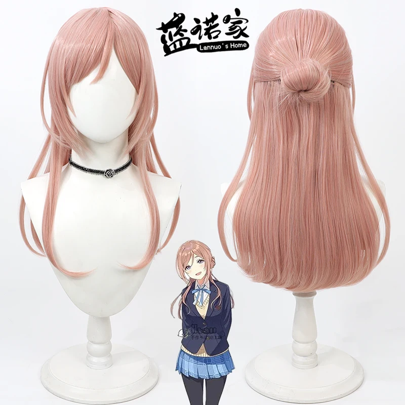 

Anime Gakuen IDOLM@STER Himesaki Rinami Cosplay Wig Synthetic Hair Heat Resistant Halloween Role Play Party Carnival + Wig Cap