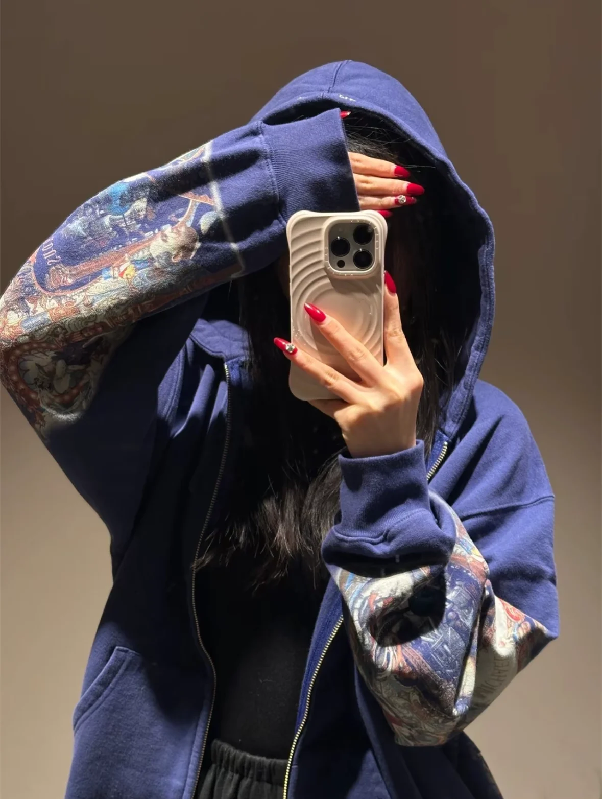 

High Quali Zipper Hoodie Print Design Sve Album Pattern ex Casual Wear Warm Cotton Long Sve Hooded Jaet