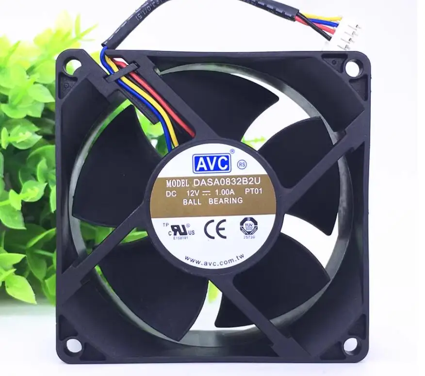 AVC DASA0832B2U PT01 DC 12V 1.00A 80x80x32mm 4-Wire Server Cooling Fan