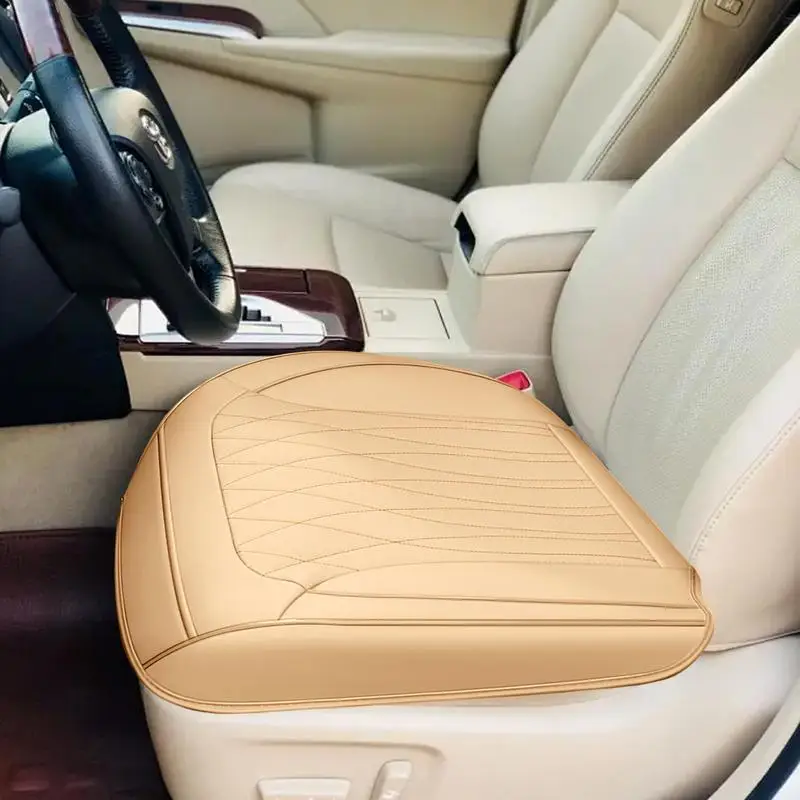 Bantal kursi pengemudi mobil, Booster kursi berkendara mobil Anti-Slip Auto nyaman kulit imitasi untuk berbagai kursi